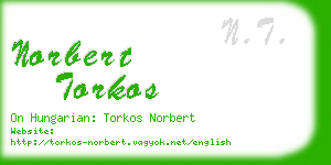 norbert torkos business card